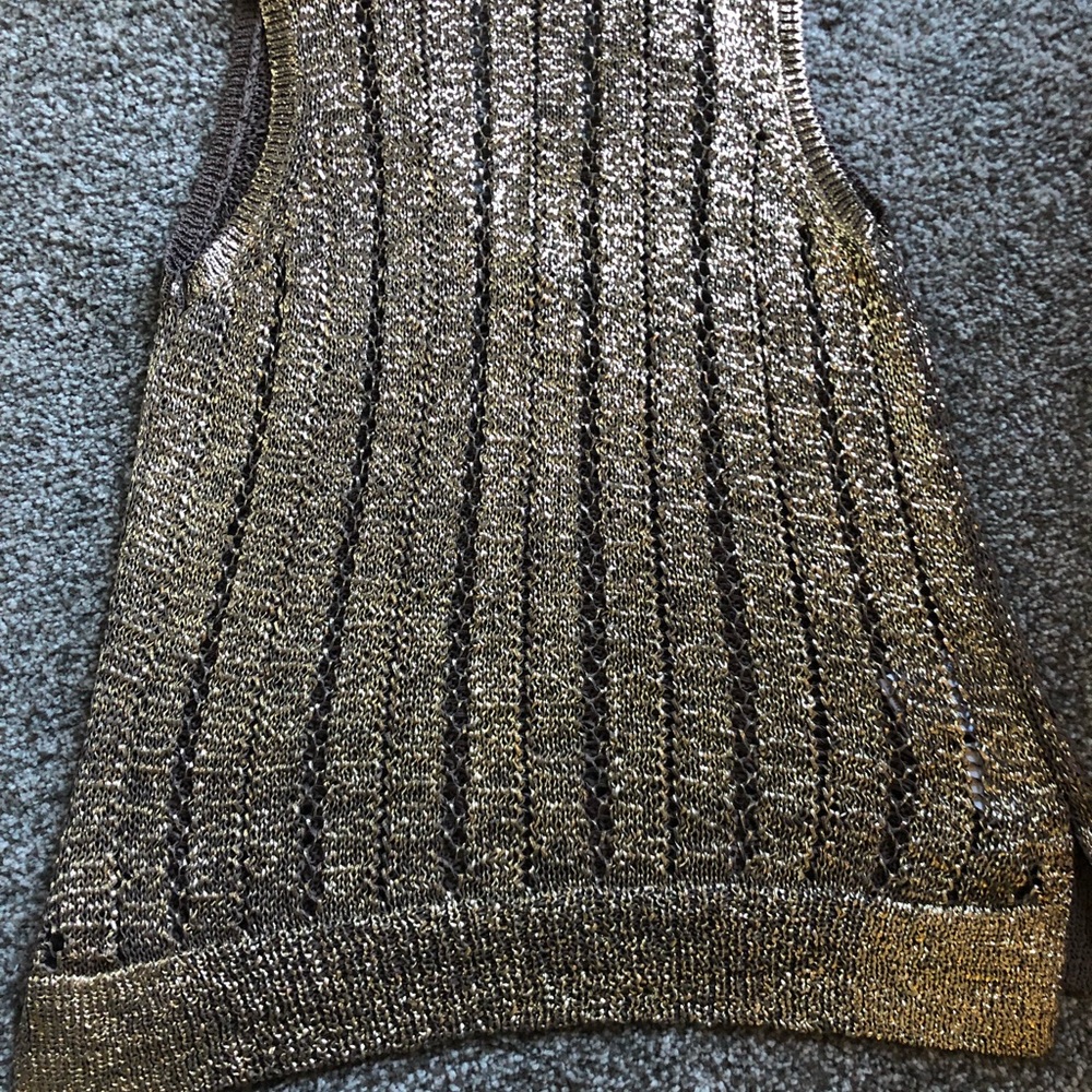 BCBG Gold metallic vest
